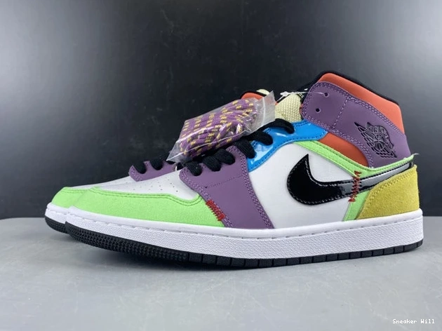 SE Jordan1 Multi-Color SportInspired Mid CW1140-100 524 0611